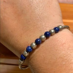Silver Blue Lapis Lazuli bracelet